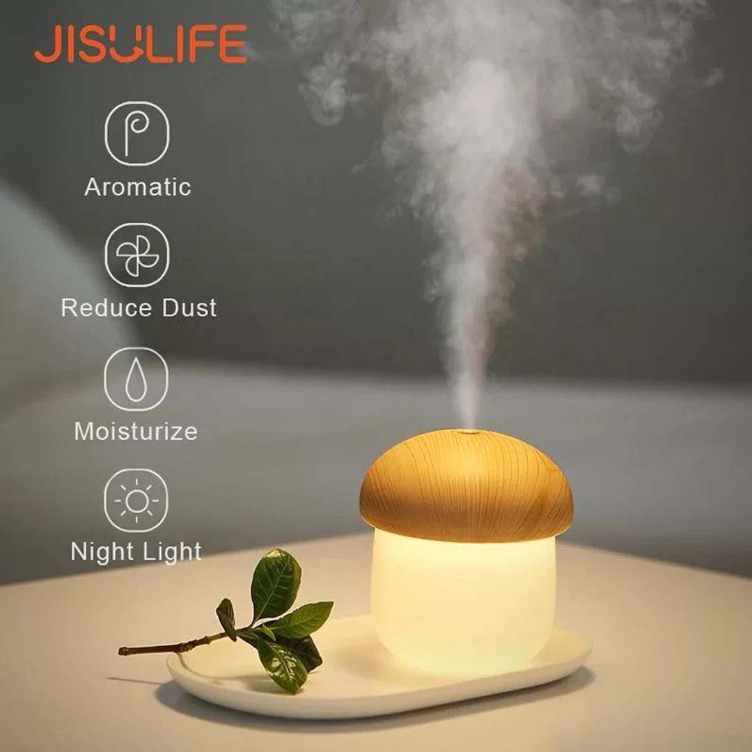 Jisulife JM02 Mushroom LED Humidifier 250Ml White