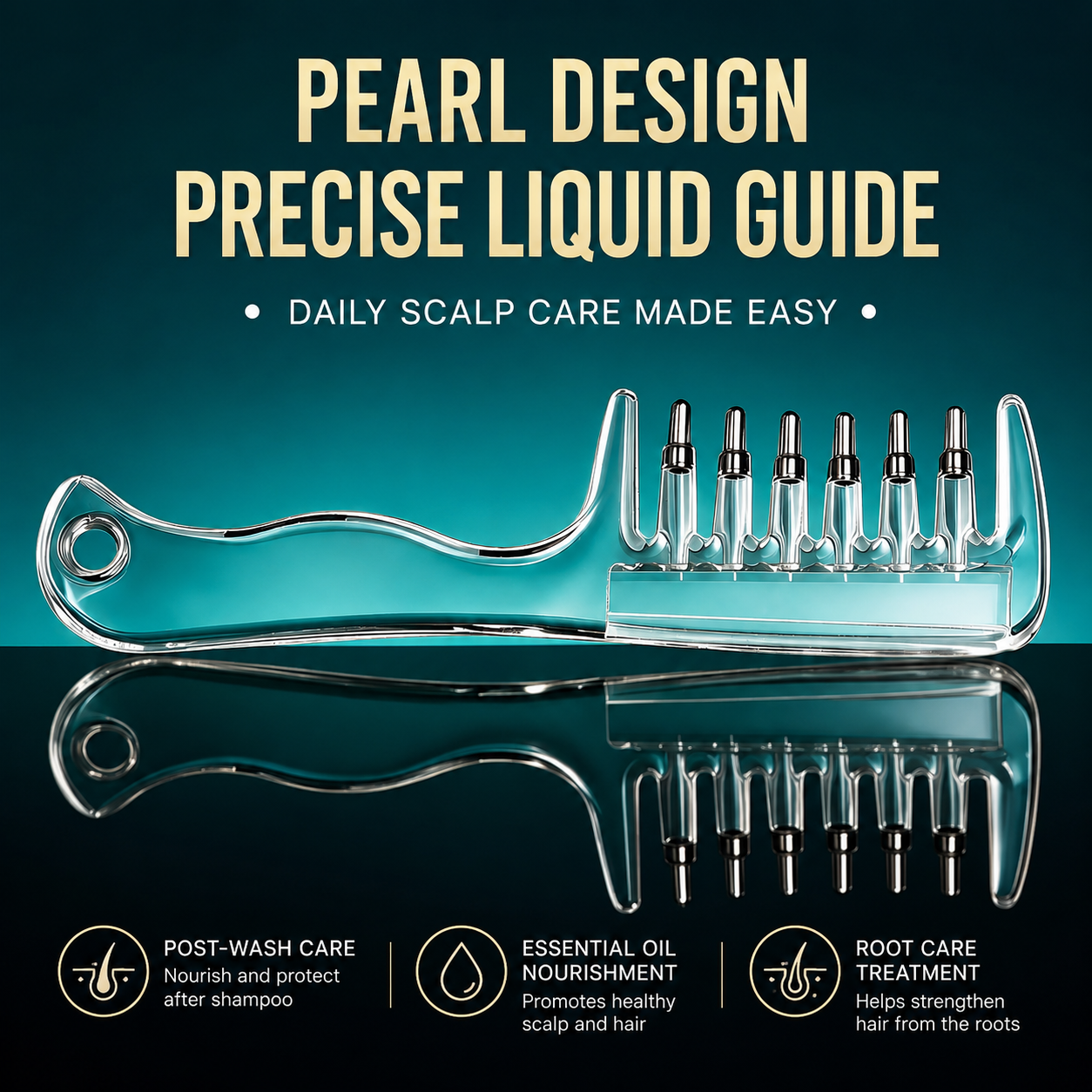 Hair Oil Applicator Comb – Root Oil Application & Scalp Massage