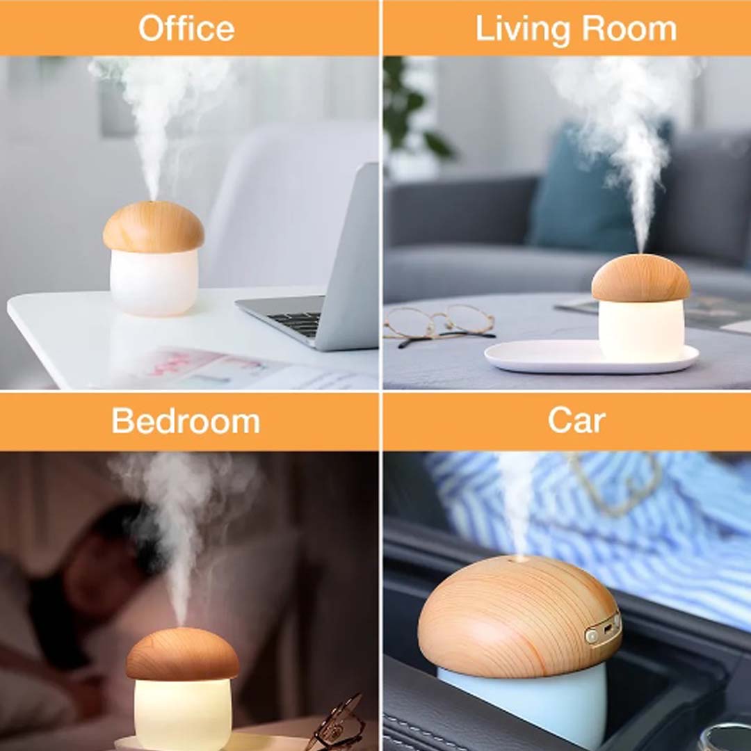 Jisulife JM02 Mushroom LED Humidifier 250Ml White